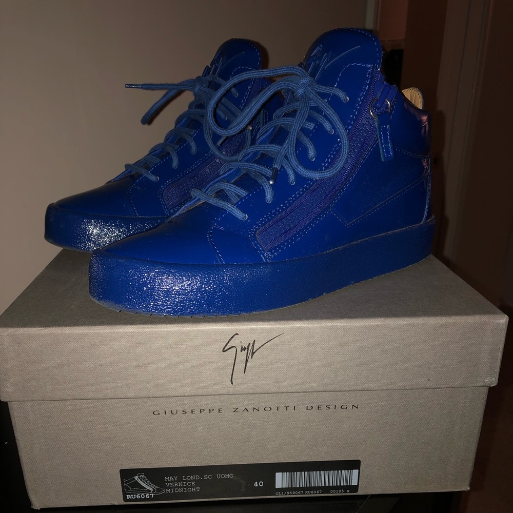 Giuseppe Zanotti Patent Leather Mid Top Sneaker